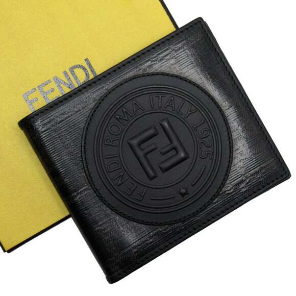 FENDI Wallet Coated Canvas Black Men's 7M0169-A5K4 t19318g